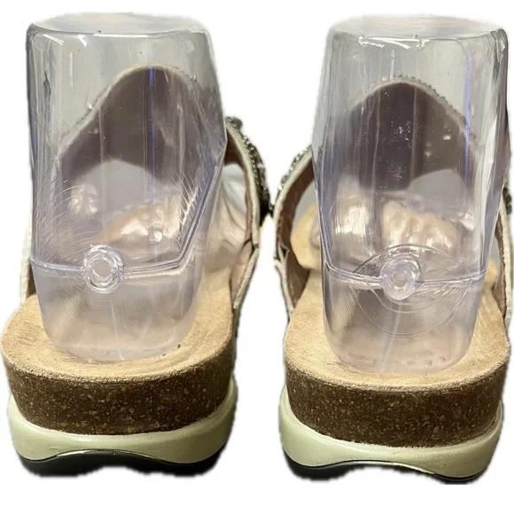 Dansko Pamela Jewelled Rhinestone Metallic Thong Flip Flop Cork Leather 39 8.5-9 - Picture 16 of 16